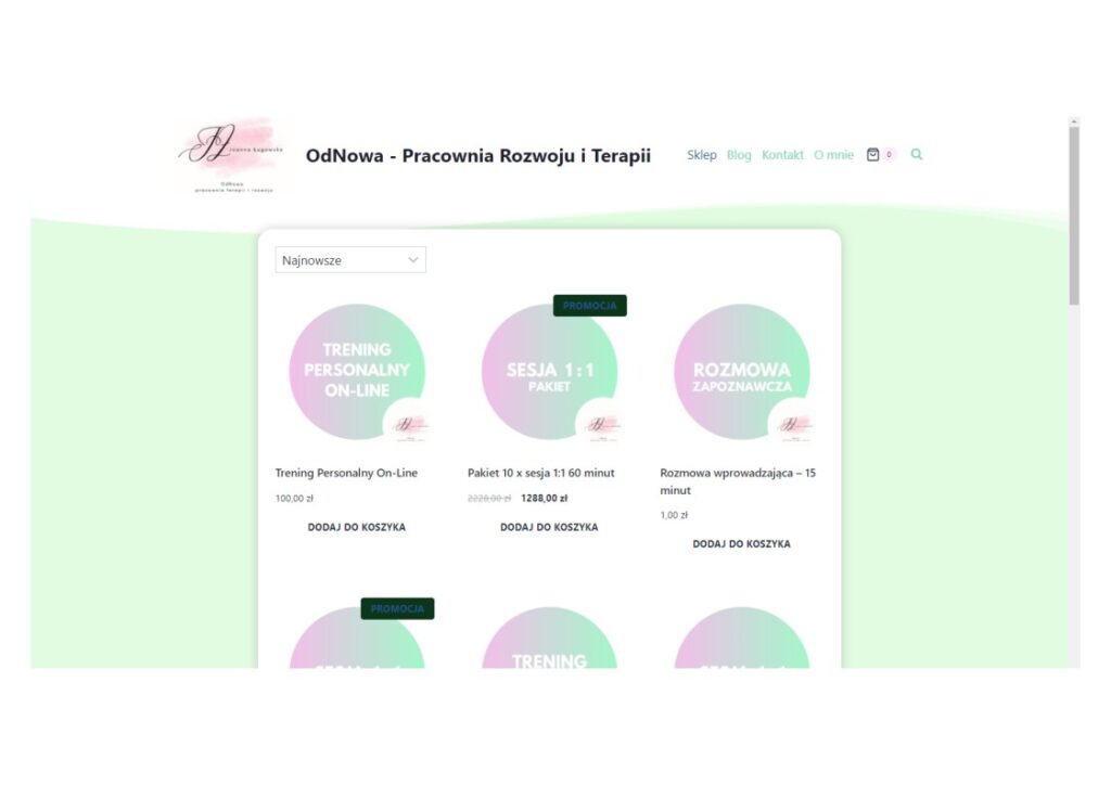 Strona Joanny Ługowskiej - OdNowa