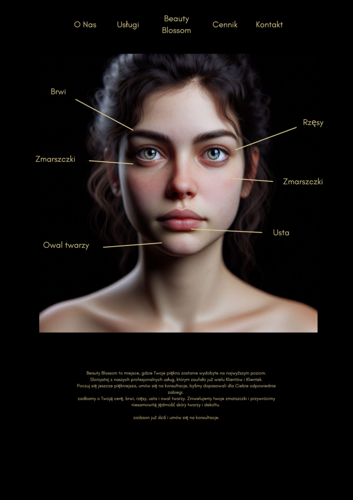 Strona salonu Beauty