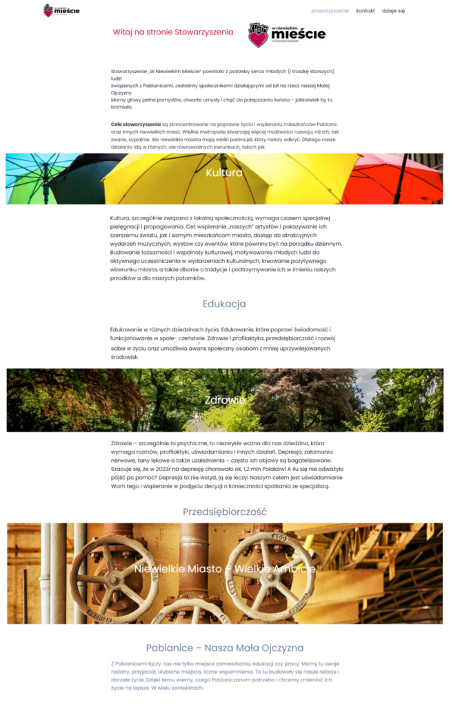 W niewielkim mieście