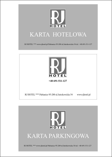 KArta parkingowa RJ Hotel