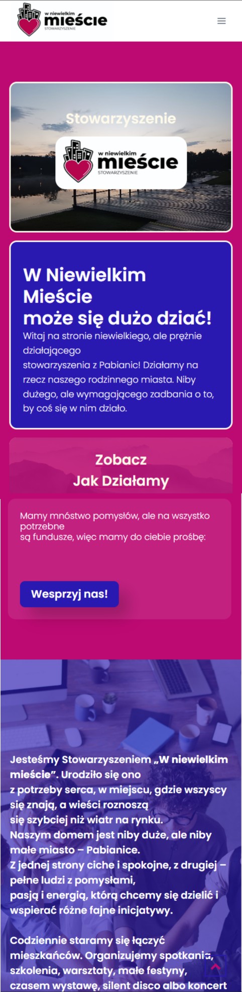 Zrzut ekranu strony wniewielkimmiescie.pl